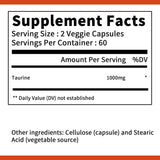 Taurine Supplement 1000mg – Supports Heart
