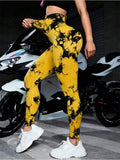 Tie Dye Leggings Female High Elastic Seamless