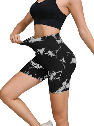Tie Dyed Seamless Fitness Pants Women's High Waist