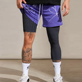 Single Leg Basketball Leggings Quick Drying Men's