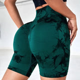 Seamless Tie Dye Sports Tight Three Piece Pants