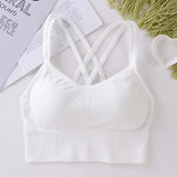 Sexy Women's Cross-Back Tank Top & Push-Up Sports Bra