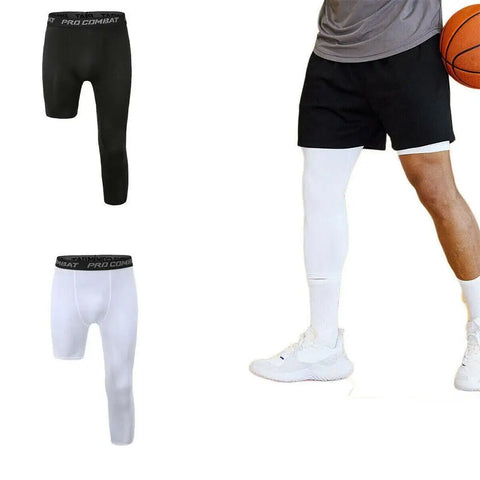Single Leg Basketball Leggings Quick Drying Men's