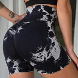 Seamless Tie Dye Sports Tight Three Piece Pants