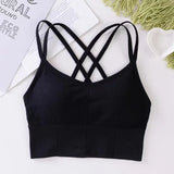 Sexy Women's Cross-Back Tank Top & Push-Up Sports Bra