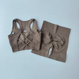 2 PCS Women's Seamless Yoga Set Sexy Sport